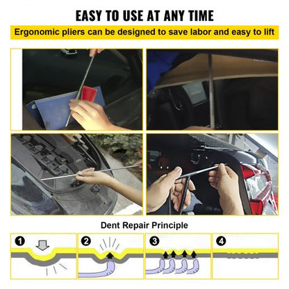 Stainless Steel Dent Rods Kit 21Piece Whale Tail Dent Repair Tools For Hail Damage Door Dings  Mino 6