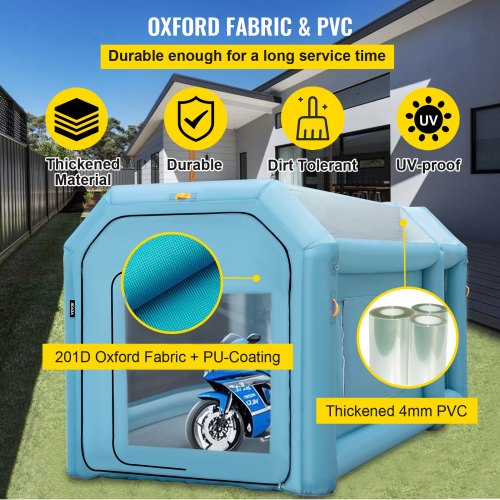 Portable Inflatable Paint Booth, Upgraded Car Spray Tent w/ Air Filter System & Blowers, Auto Paint Workstation for Cars