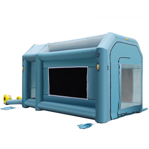 Portable Inflatable Paint Booth, Upgraded Car Spray Tent w/ Air Filter System & Blowers, Auto Paint Workstation for Cars