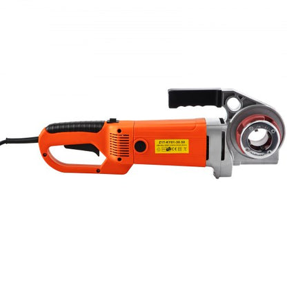 Electric Pipe Threader, Portable Pipe Threading Machine with Dies, Handheld Threader Kit with Copper Motor & Case