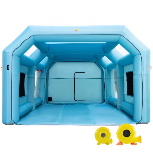Portable Inflatable Paint Booth, Upgraded Car Paint Tent w/Air Filter System & Blowers, Large Auto Spray Workstation