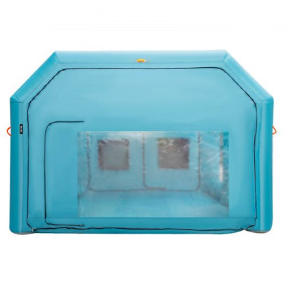 Portable Inflatable Paint Booth, Upgraded Car Paint Tent w/Air Filter System & Blowers, Large Auto Spray Workstation