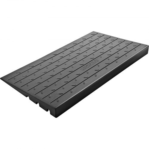3 Channels Cord Cover Rubber Solid Threshold Ramp 2200Lbs Load Capacity Transition Ramp For Wheelch 7