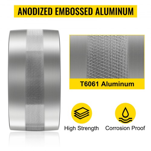Aluminum Belt Grinder Wheel Set, 4" Drive, 3" Tracking & 2" Idler Wheels (0.75" Bore), Heavy-Duty Knife Grinder