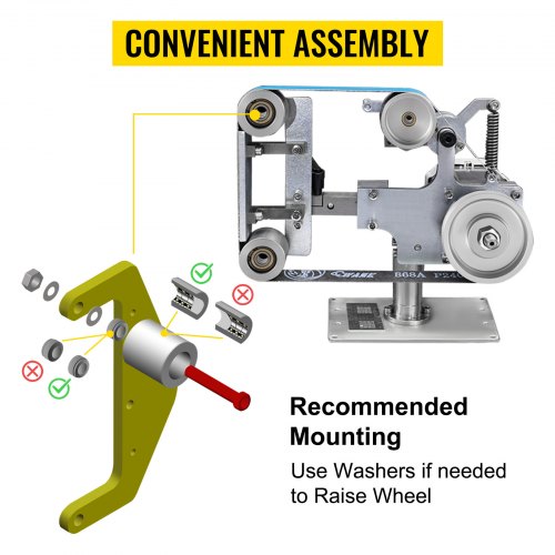 Aluminum Belt Grinder Wheel Set, 4" Drive, 3" Tracking & 2" Idler Wheels (0.75" Bore), Heavy-Duty Knife Grinder