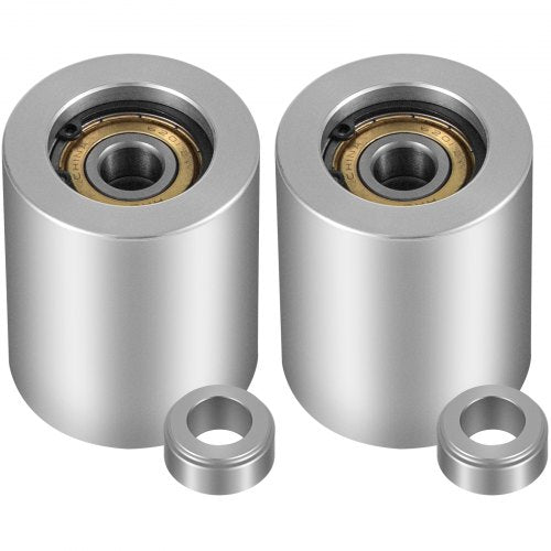 Aluminum Belt Grinder Wheel Set, 4" Drive, 3" Tracking & 2" Idler Wheels (0.75" Bore), Heavy-Duty Knife Grinder