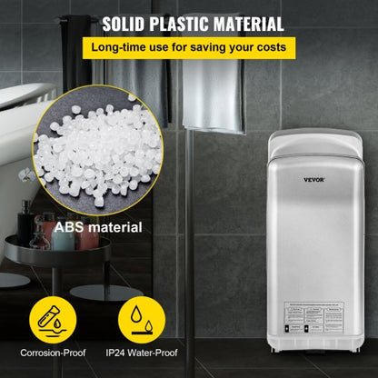 ABS Air Dryer Hand With HEPA Filtration 1600W 110V Vertical Hand Dryer  HighSpeed Automatic Infrare 4