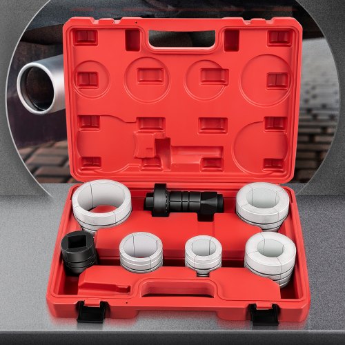 Heavy-Duty Exhaust Pipe Expander Kit, Pipe Stretcher Kit for Tail Pipe Tube Repair, Exhaust Expander Tool w/ Case