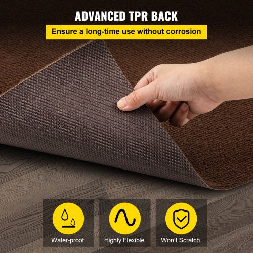 Deep Brown Marine Grade Boat Carpet, Durable Water-Proof Carpet Roll for Deck, Pontoon, Patio & Indoor/Outdoor