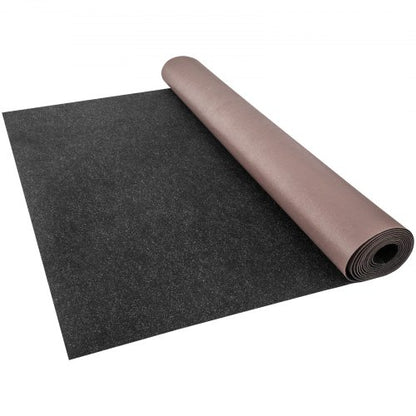 Marine Carpet Charcoal Black, Indoor/Outdoor Boat Carpeting with Waterproof TPR Backing for Patio, Deck, Porch, Garage