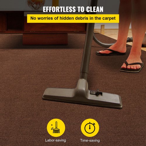Marine Carpet Deep Brown, Indoor/Outdoor Marine Grade Boat Carpeting with Water-Proof TPR Backing for Deck, Patio