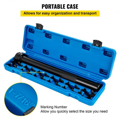Heavy-Duty Inner Tie Rod Tool Kit with Crowfoot Adapters, Drive Tie Rod Removal Tool Set for Cars, Trucks & Off-Road