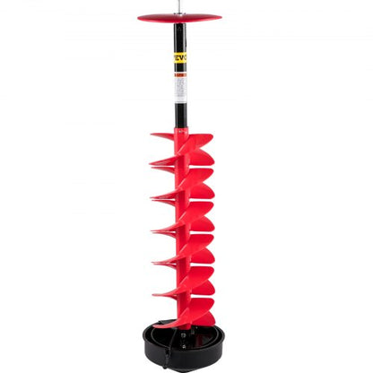Nylon Ice Drill Auger Bit, Length Ice Auger with Drill Adapter, Extension Rod & Blade Guard, Lightweight Ice Burrowing