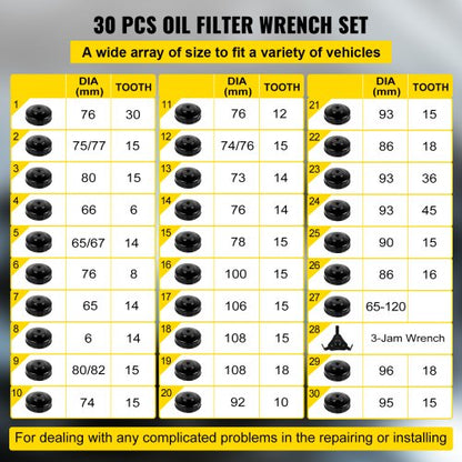 30Piece Oil Filter Socket Set Sturdy Steel Low Profile 38 Wrench Cap Set For Easy Access  Secure Re 3