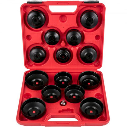 14Piece Oil Filter Socket Set Professional LowProfile Steel Wrench Kit With 38 Adapter For Easy Car 7