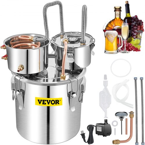 50L Stainless Steel Alcohol Distiller With Copper Tube  Thumper Keg Home Brewing Kit For Whisky Win 1