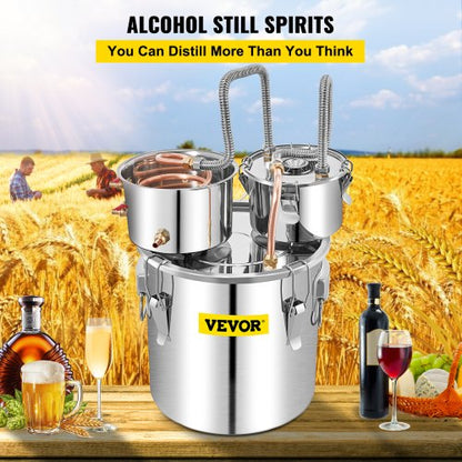 50L Stainless Steel Alcohol Distiller With Copper Tube  Thumper Keg Home Brewing Kit For Whisky Win 2