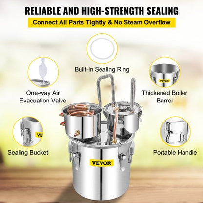 50L Stainless Steel Alcohol Distiller With Copper Tube  Thumper Keg Home Brewing Kit For Whisky Win 6