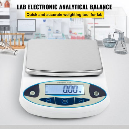 5000g X 001g Analytical Balance High Precision Digital Lab Scale With 13 Units Conversion  LCD Disp 2