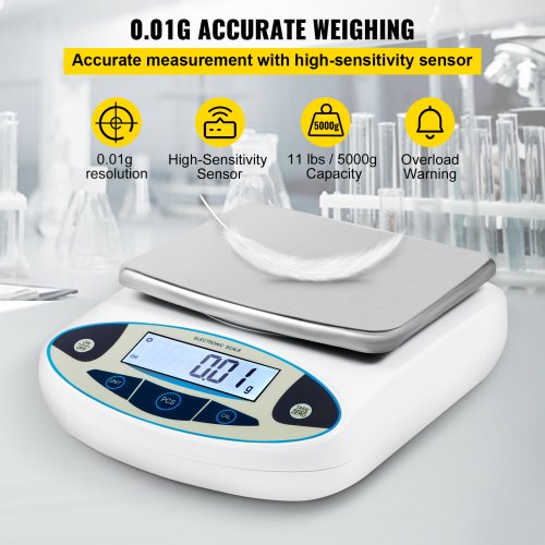 5000g X 001g Analytical Balance High Precision Digital Lab Scale With 13 Units Conversion  LCD Disp 3