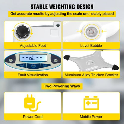 5000g X 001g Analytical Balance High Precision Digital Lab Scale With 13 Units Conversion  LCD Disp 6