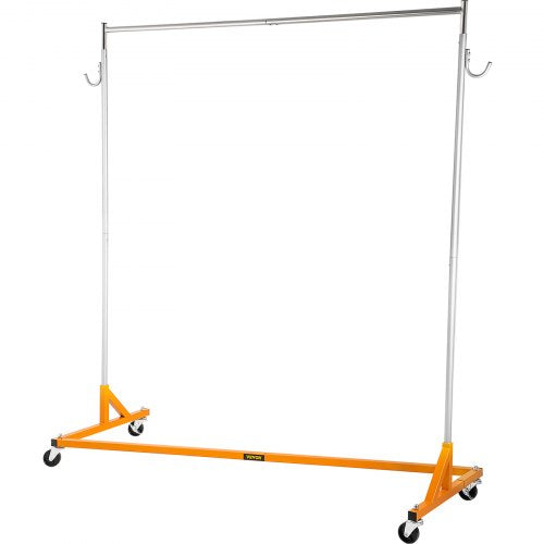 Height Adjustable Rolling Z Garment Rack Sturdy Steel Z Base Clothing Rack W Lockable Casters For H 9