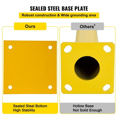 Yellow Steel Bollard HeavyDuty Steel Safety Bollard With 8 Anchor Bolts Perfect For TrafficSensitiv 5