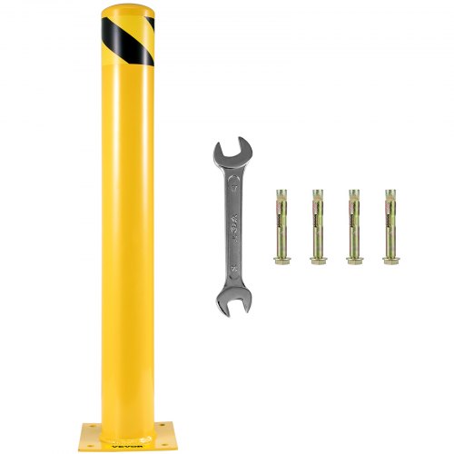 Yellow Steel Bollard HeavyDuty Steel Safety Bollard With 8 Anchor Bolts Perfect For TrafficSensitiv 7
