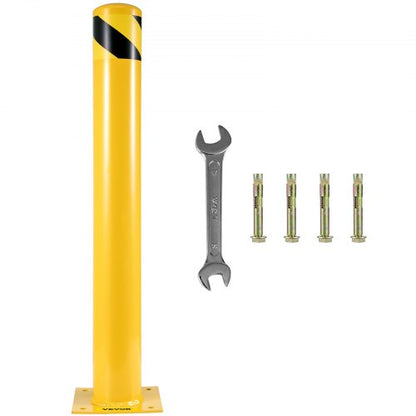 Yellow Steel Bollard HeavyDuty Steel Safety Bollard With 8 Anchor Bolts Perfect For TrafficSensitiv 7