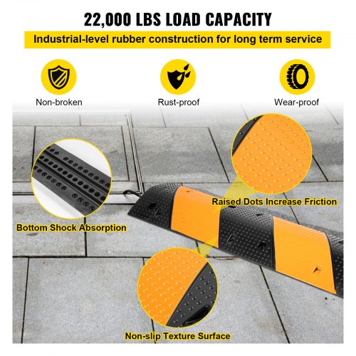 402 Long Modular Speed Bump HeavyDuty 22000 LBS Load Capacity 2Pack For Driveways Parking Lots  Mor 4