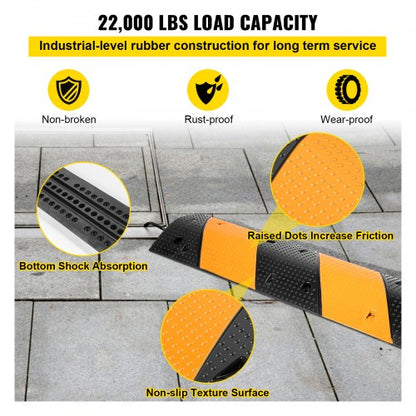 402 Long Modular Speed Bump HeavyDuty 22000 LBS Load Capacity 2Pack For Driveways Parking Lots  Mor 4