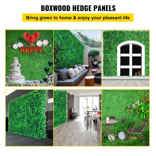 Artificial Boxwood Hedge Wall Panel 20Pack 20x20 PE Privacy Screen For IndoorOutdoor 2