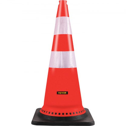 30Inch Orange Traffic Cones 8Pack HeavyDuty PVC Construction Cones With Reflective Strips  15 Weigh 7