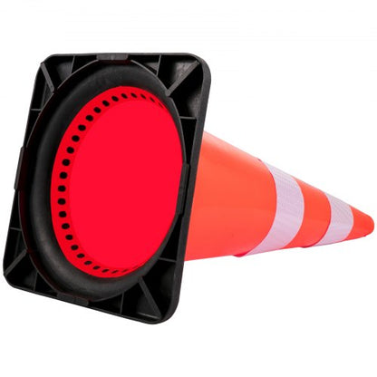 30Inch Orange Traffic Cones 8Pack HeavyDuty PVC Construction Cones With Reflective Strips  15 Weigh 9