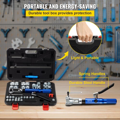 32 PCS Hydraulic Tube Flaring Tool Kit Brake Repair Flare Tool For 31612 Copper Lines  Includes Tub 6