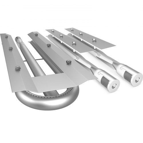 Grill Burner Replacement Kit 3Pack Stainless Steel BBQ Burners With Air Flow Control  Universal Fit 8