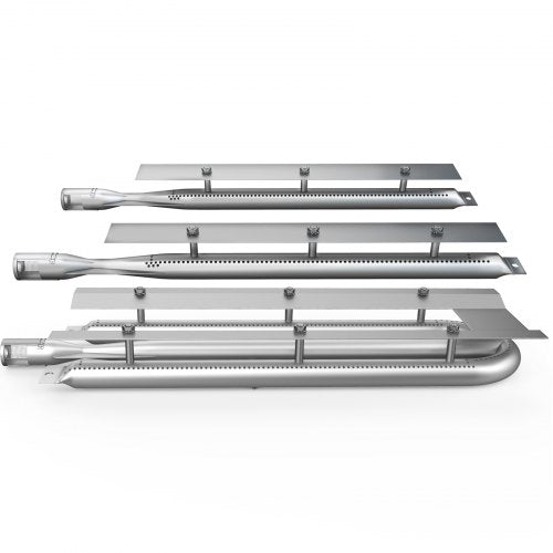 Grill Burner Replacement Kit 3Pack Stainless Steel BBQ Burners With Air Flow Control  Universal Fit 9