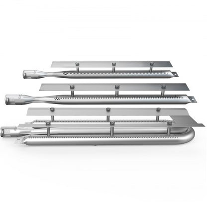 Grill Burner Replacement Kit 3Pack Stainless Steel BBQ Burners With Air Flow Control  Universal Fit 9