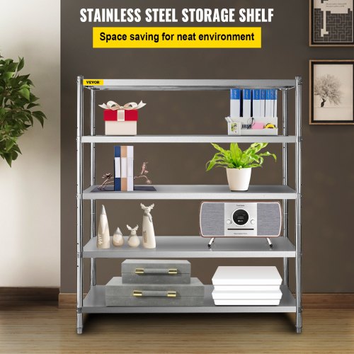Stainless Steel Garage Shelf 5Tier Storage Shelving Unit 709 X 177 X 709 Inch Heavy Duty Adjustable 2