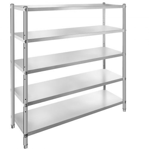 Stainless Steel Garage Shelf 5Tier Storage Shelving Unit 709 X 177 X 709 Inch Heavy Duty Adjustable 9