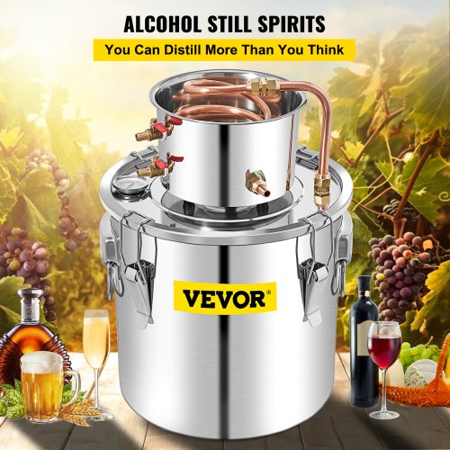 Stainless Steel Whiskey Making Kit For DIY Alcohol 132Gal Moonshine Still WWater Pump  Copper Conde 2