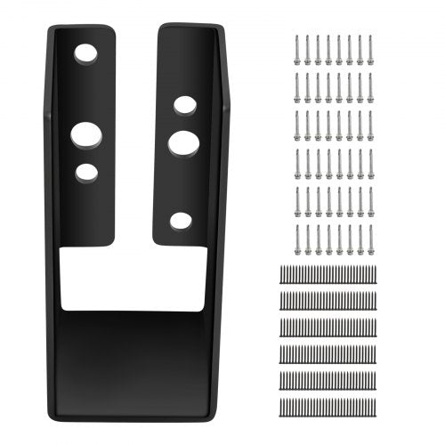 Concealed-Flange Joist Hangers, 24-Pack Powder-Coated Steel Brackets (40x91mm) for 2x4 Lumber