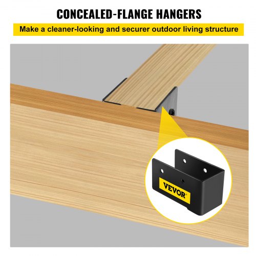 ConcealedFlange Joist Hangers 24Pack PowderCoated Steel Brackets 40x91mm For 2x4 Lumber 2