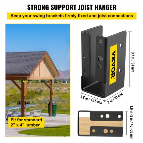 ConcealedFlange Joist Hangers 24Pack PowderCoated Steel Brackets 40x91mm For 2x4 Lumber 3