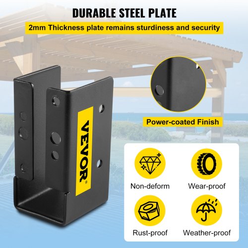 ConcealedFlange Joist Hangers 24Pack PowderCoated Steel Brackets 40x91mm For 2x4 Lumber 4