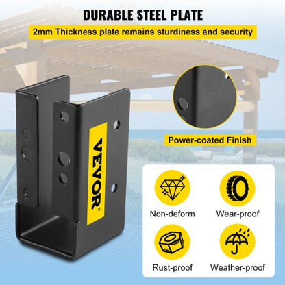 ConcealedFlange Joist Hangers 24Pack PowderCoated Steel Brackets 40x91mm For 2x4 Lumber 4