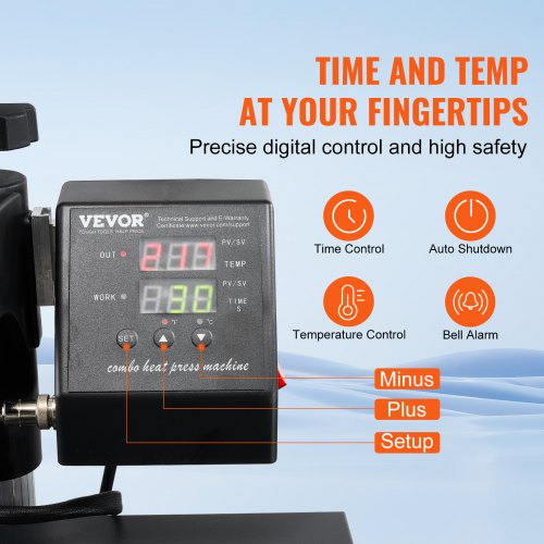 Multifunctional Heat Press Machine 15x15 8pc Combo Kit WDual LED Display  Professional TShirt Mug 3