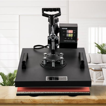 Multifunctional Heat Press Machine 15x15", 8pc Combo Kit w/Dual LED Display – Professional T-Shirt, Mug