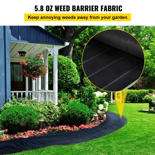 58oz Landscape Fabric 4ft X 300ft Heavy Duty Woven Weed Barrier ProfessionalGrade Geotextile For Ga 2