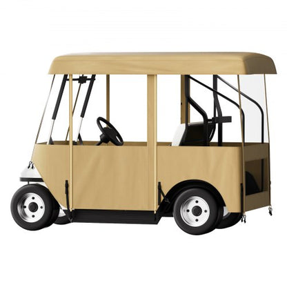300D Waterproof Golf Cart Enclosure 4Sided Fairway Deluxe Cover With Clear PVC Windows Compatible 8